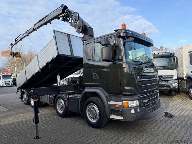 Truck mounted crane Scania G450 8X2*6 Kipper Kran HMF 2620 K5