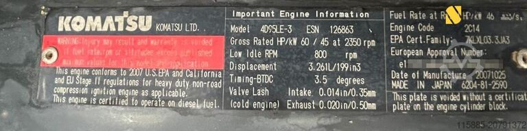 Radlader Komatsu WA 80-5/4.1 Schaufel/Paletten Gabel