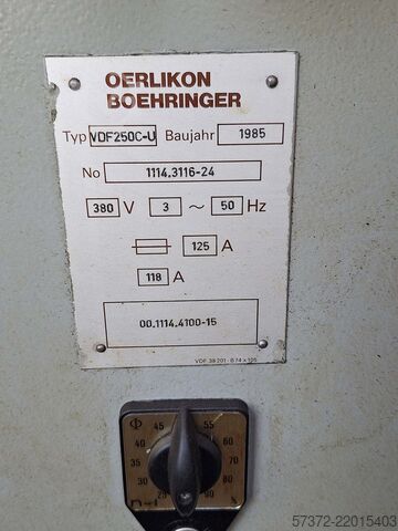 CNC Slant-Bed Lathe Oerlikon Boehringer VDF 250 C-U