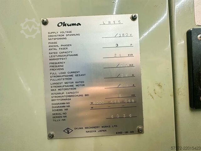 CNC Lathe Okuma LB 15