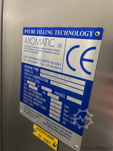 Remplisseuse tube plastique Axomatic srl Optima 900 Matic