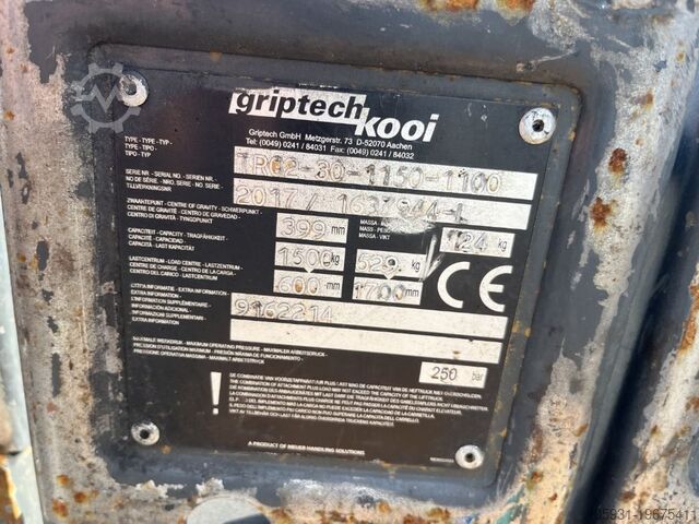 Hydraulic Telescopic Fork Arms Kooi TRG2-30-1150-1100