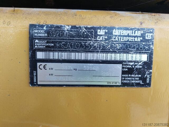 Crawler excavator CAT 352 FL XE MHD (17m demoliton)
