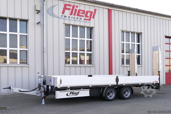 Platform trailer FLIEGL Tandem-Plattformanhänger Bau TPS 118 Bau