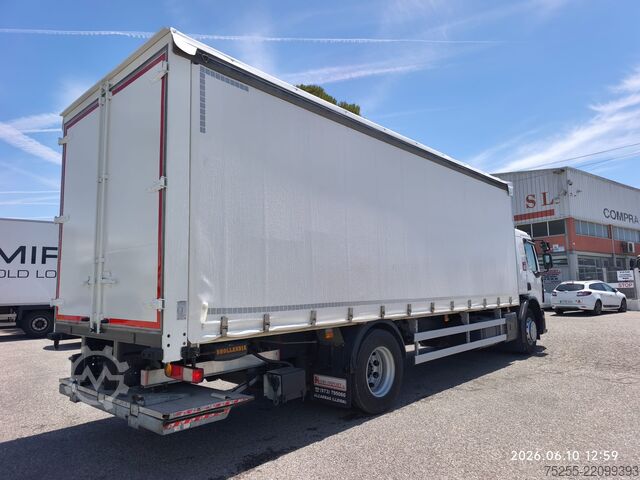 Flatbed truck with tarp RENAULT 18.320 D WIDE