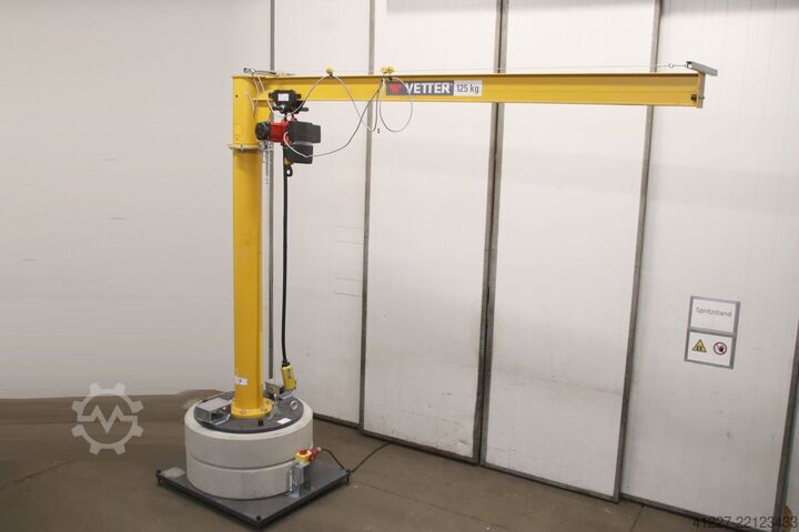 Column jib crane, boom 3.0 m/125 kg, mobile VETTER MOB10-PR1,25-3,0