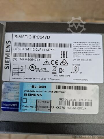 Industrial PC Siemens 6AG4112-2JP41-0DX6