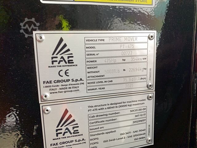 Forestry Mower FAE PT475 Forestry Mower / Tracked Carrier with Mulcher