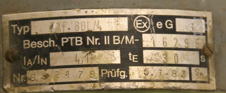 Elektromotor 0,75 kW 1380 U/min HEW EXF80/L4