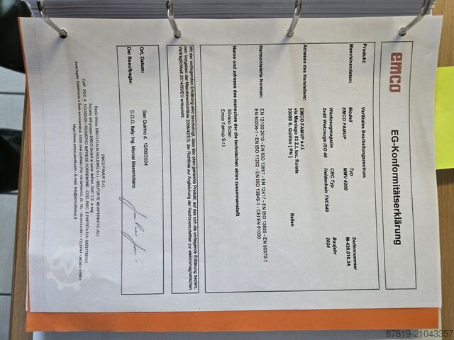 MMV 4200 Fahrständer-Bearbeitungszentrum EMCO MMV 4200