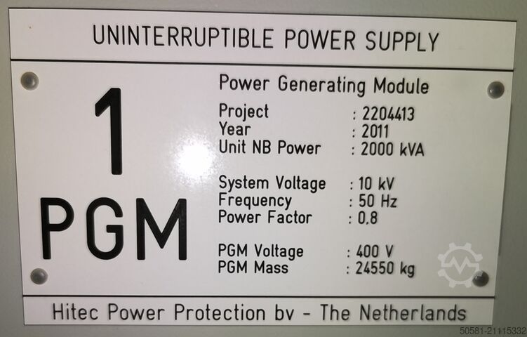 Dieselgenerator 2000 kVA Hitec 2000 kVA Diesel Generator