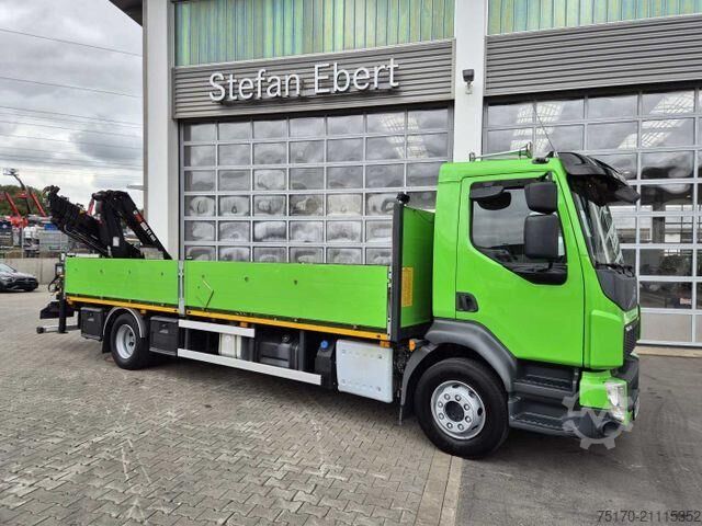 Plattformanhänger Volvo FL 42 R Kran Hiab XS 088 Funk bis 14 m! Kamera