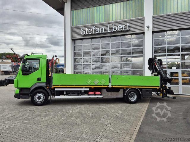 Plattformanhänger Volvo FL 42 R Kran Hiab XS 088 Funk bis 14 m! Kamera