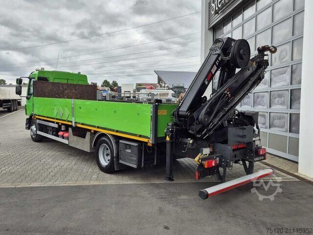 Plattformanhänger Volvo FL 42 R Kran Hiab XS 088 Funk bis 14 m! Kamera