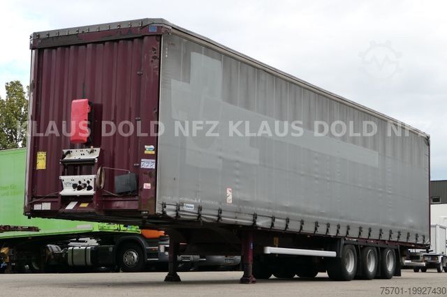 Open semitrailer with tarp KRONE Pritsche Plane XL MegaLiner BWP Edscha Bordwände