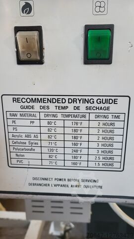 Dryer with suction and vacuum pump PLASTEK EQUIPMENT LTD SHD25