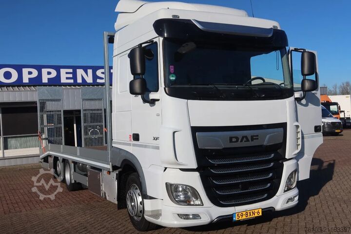 Autotransporter DAF XF 450 6x2 Oprijwagen vloerhoogte 100 cm + 2x  ...
