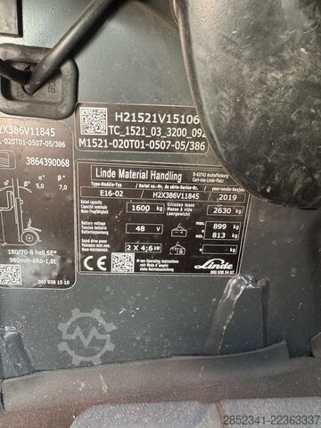Forklift Linde E16L voll ausgestattet