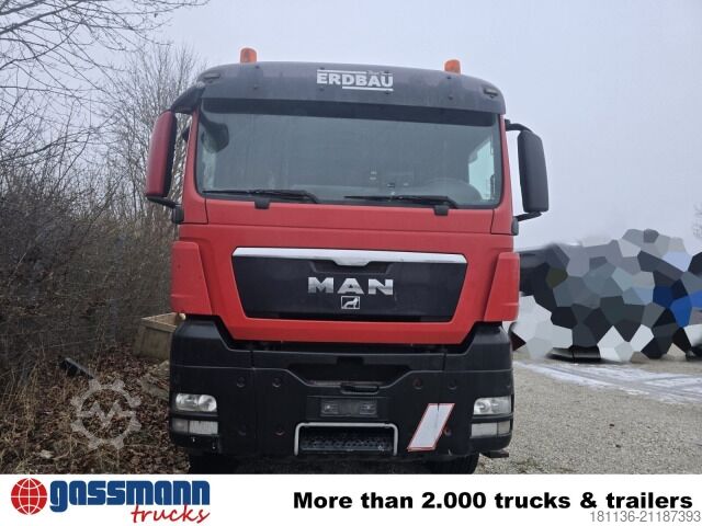 Kipper LKW MAN TGS 26.480 6x4 BB, Kran Hiab 244 E-5 Hiduo, Funk,