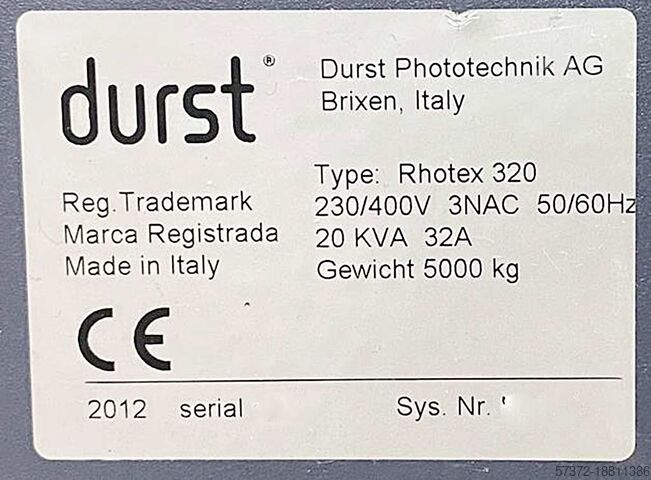 Textile Printer Durst/Klieverik Rhotex 320/GTC81-3400