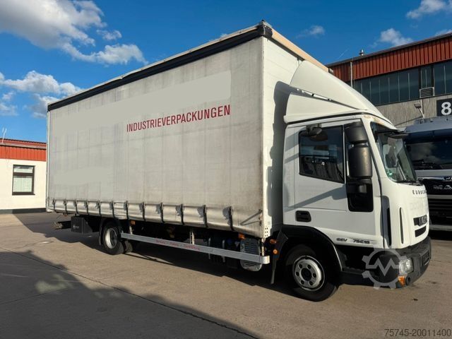 Transporter mit Pritsche & Plane IVECO EURO CARGO 75E18 * * EDSCHA * 2,85 M HOCH