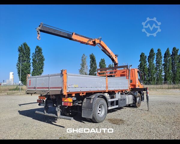 Standard SZM IVECO AD190D42 - CASSONE RIB. TRILATERALE CON GRU DIETRO CABINA