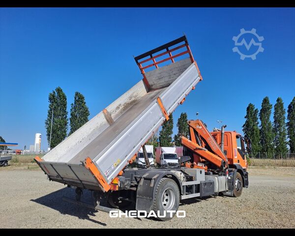 Standard SZM IVECO AD190D42 - CASSONE RIB. TRILATERALE CON GRU DIETRO CABINA