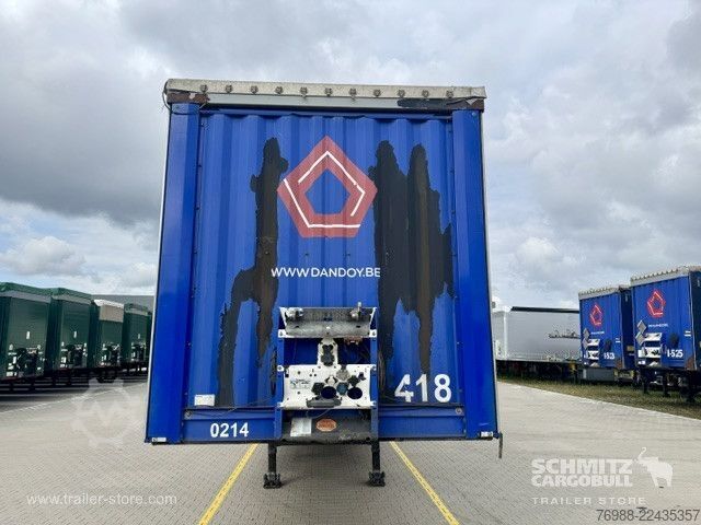 Auflieger mit Pritsche & Plane Krone Curtainsider Standard Ladebordwand