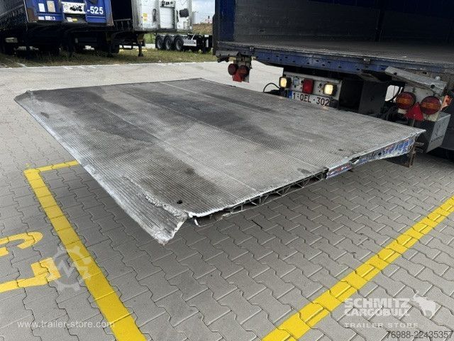 Auflieger mit Pritsche & Plane Krone Curtainsider Standard Ladebordwand