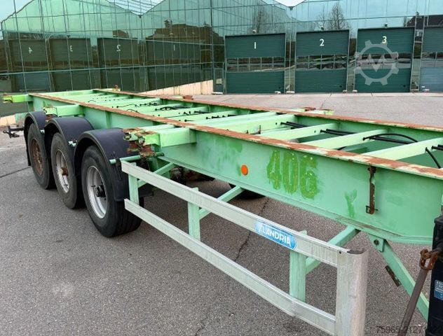 Swap body semitrailer  Flandria 3 AXLE DRUM BRAKES LIFT AXLE SUPER STRO