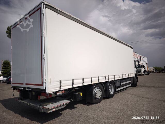 Flatbed truck with tarp RENAULT 26.320 D WIDE 6X2 EURO 6