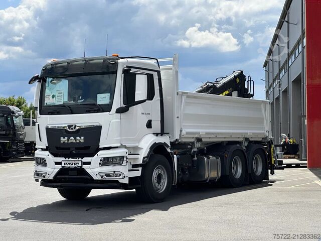 Kipper mit Kran MAN TGS 33.440 6x4 BL Tajfun Liv L150K Recycling Kran