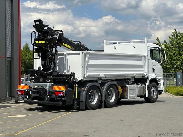 Kipper mit Kran MAN TGS 33.440 6x4 BL Tajfun Liv L150K Recycling Kran
