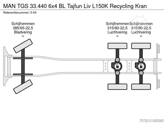 Kipper mit Kran MAN TGS 33.440 6x4 BL Tajfun Liv L150K Recycling Kran