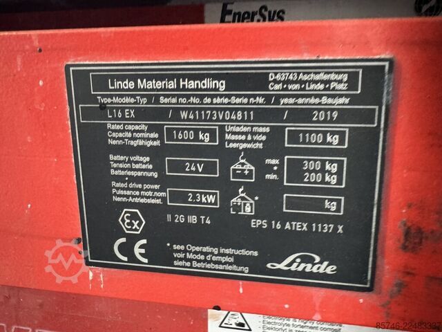 L 16 i (1173) * ATEX EX * Proplan 2G / Z1 LINDE L 16 i ( 1173 ) * Atex EX * Proplan 2G / Z1