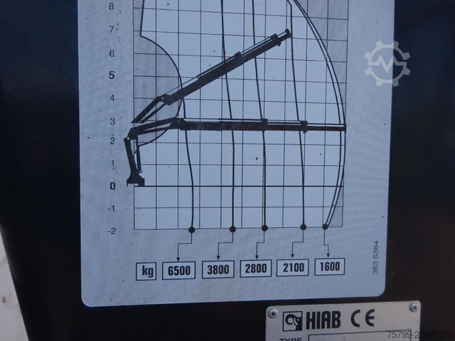 Roll-off tipper truck DAF 28-250 CF Abroller + HIA B195-3 Kran