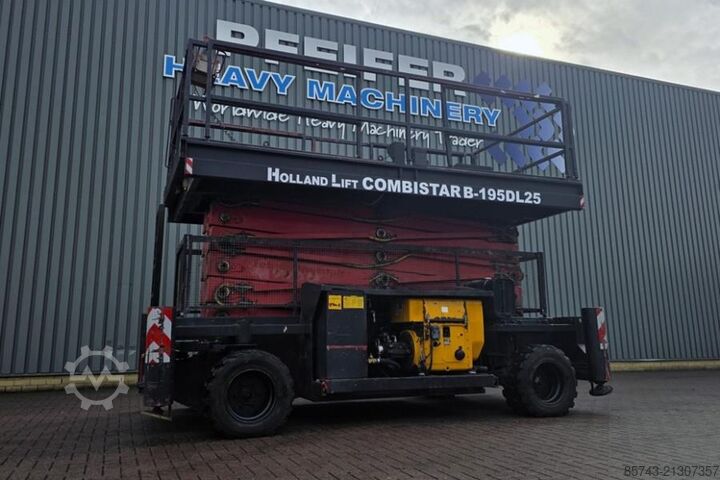 Scissor lift Holland Lift Combistar B-195DL25-4WD/P/N Diesel, 4x4 Drive, 21.