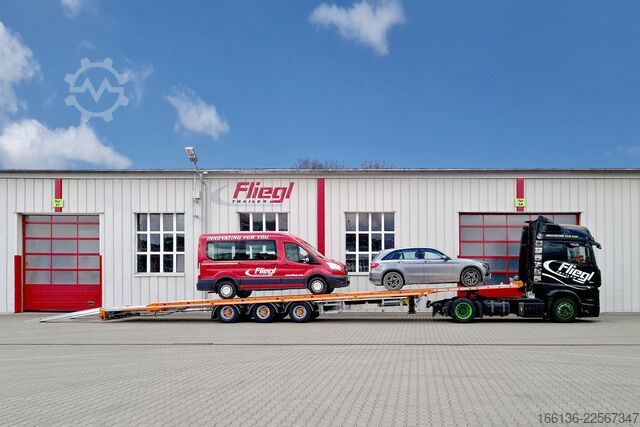 Open semitrailer Fliegl Plateauauflieger zum Fahrzeugtransport