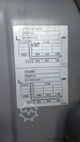 Forklift Jungheinrich EFG 216k SP G+E 440 DZ