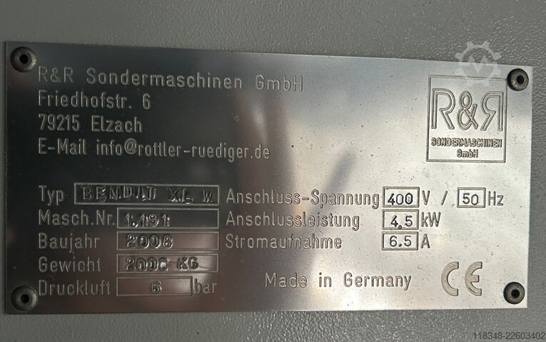 Isolierglasherstellungsmaschine Rottler & Rüdiger BENDIT XL W