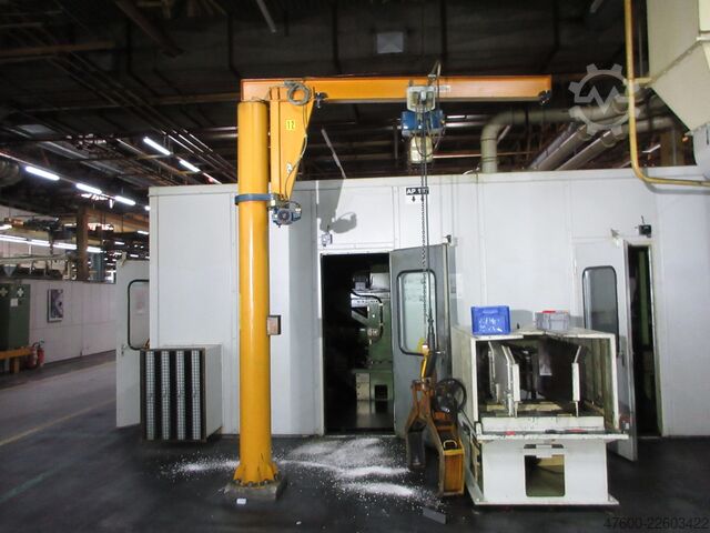 Saeulenschwenkkran Drehkran Kettenzug ABUS Kran Drehkran Schwenkkran 500KG VS 0,5t 500Kg 2,5m Abus + GM Kettenzug