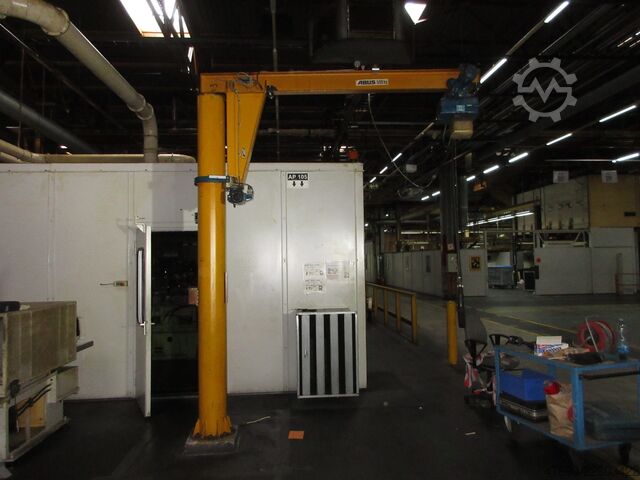 Saeulenschwenkkran Drehkran Kettenzug ABUS Kran Drehkran Schwenkkran 500KG VS 0,5t 500Kg 2,5m Abus + GM Kettenzug