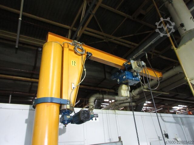 Saeulenschwenkkran Drehkran Kettenzug ABUS Kran Drehkran Schwenkkran 500KG VS 0,5t 500Kg 2,5m Abus + GM Kettenzug
