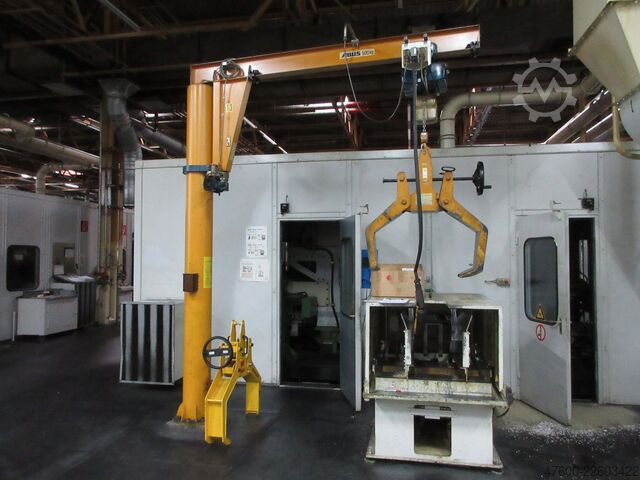 Saeulenschwenkkran Drehkran Kettenzug ABUS Kran Drehkran Schwenkkran 500KG VS 0,5t 500Kg 2,5m Abus + GM Kettenzug