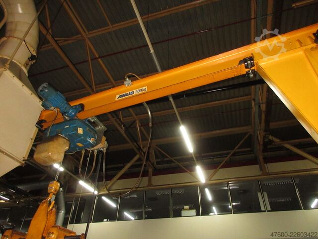 Saeulenschwenkkran Drehkran Kettenzug ABUS Kran Drehkran Schwenkkran 500KG VS 0,5t 500Kg 2,5m Abus + GM Kettenzug
