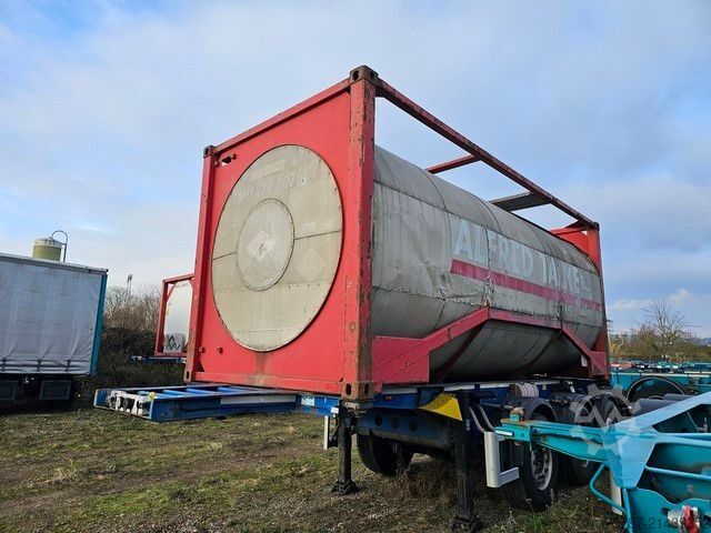 Swap body semitrailer SCHMITZ CARGOBULL Tankchassis mit Tankcontainer, 375.678 Km