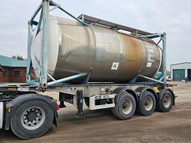 Tanker semitrailer VAN HOOL Tankchassis + Tankcontainer