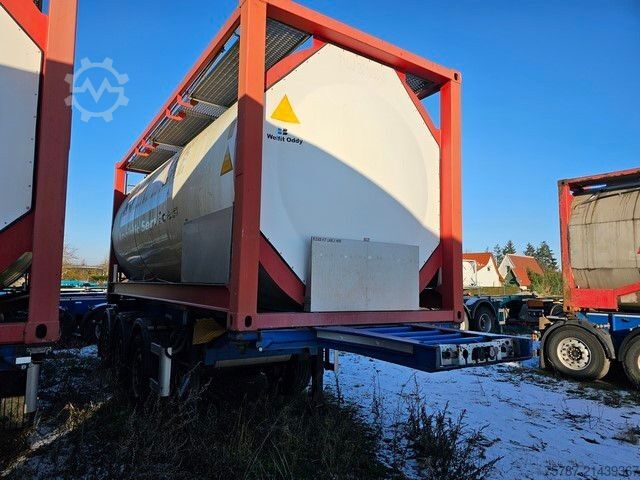 Swap body semitrailer SCHMITZ CARGOBULL 20" Tankconatinerchassis + Tankcontainer