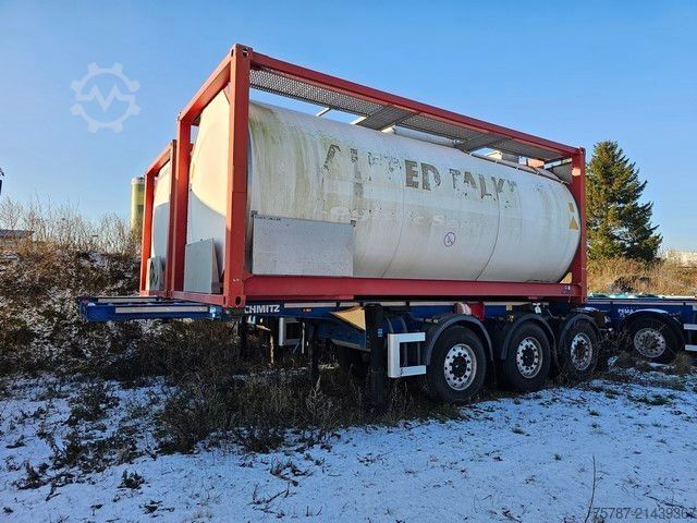 Swap body semitrailer SCHMITZ CARGOBULL 20" Tankconatinerchassis + Tankcontainer