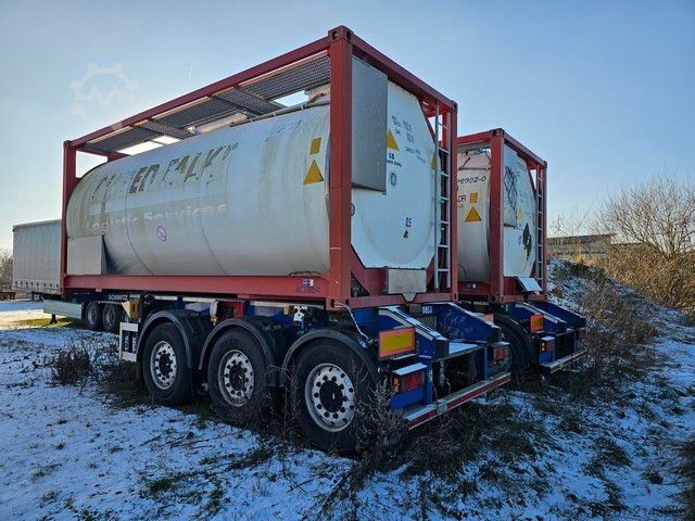 Swap body semitrailer SCHMITZ CARGOBULL 20" Tankconatinerchassis + Tankcontainer